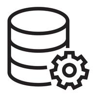 Database line icon vector