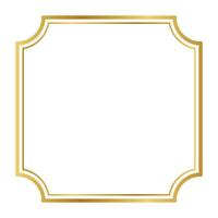 vintage label gold frame line. vector