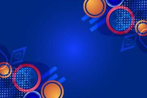 abstract background with red color circles and yellow orange gradient color circles on blue background, abstract background with circles and dots modern illustration vector