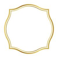 vintage label gold frame line. vector
