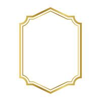 vintage label gold frame line. vector