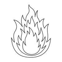 icono de línea de fuego vector