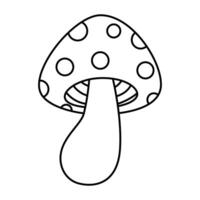 mushroom y2k element line icon. vector