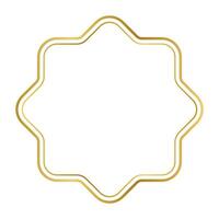 vintage label gold frame line. vector