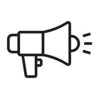 Megaphone line icon vector