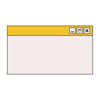 computer interface. Vintage browser and dialog window. vector