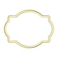 vintage label gold frame line. vector