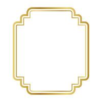 vintage label gold frame line. vector