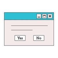 computer interface. Vintage browser and dialog window. vector