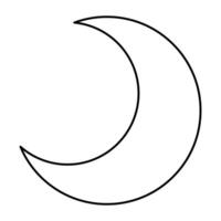 moon y2k element line icon. vector