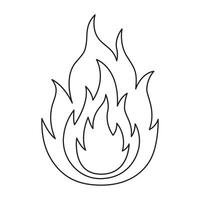 icono de línea de fuego vector