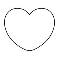 heart y2k element line icon. vector