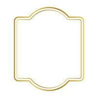 vintage label gold frame line. vector