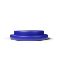 podio azul 3d png