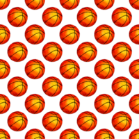 Watercolor illustration Basketball ball seamless background. Perfect for wallpapers, covers, wrapping, packaging, fabric design and any decor. Isolated. Drawn by hand. png
