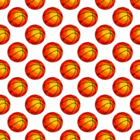 Aquarell Illustration Basketball Ball nahtlos Hintergrund. perfekt zum Tapeten, Abdeckungen, Verpackung, Verpackung, Stoff Design und irgendein Dekor. isoliert. gezeichnet durch Hand. png