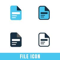 Simple File icons in different designs set vector