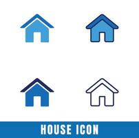 sencillo casa íconos en diferente diseños conjunto vector