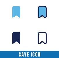 Simple Save icons in different designs set vector
