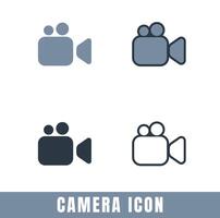 Simple Camera icons in different designs set vector