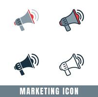 Simple Marketing icons in different designs set vector
