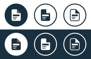 Set of File icons isolated flat and outline style illustration vector