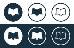 Set of Book icons isolated flat and outline style illustration vector