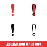 Simple Exclamation Mark icons in different designs set vector