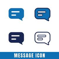 Simple Message icons in different designs set vector