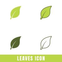 Simple Leaf icons in different designs set vector