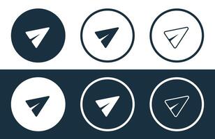 Set of Send icons isolated flat and outline style illustration vector