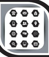 Contact related icon set, Essential Flat Stroke Circular Web Icon Set Phone Contact Location Button, Web icon, contact us icon, address, location, email, phone, Contact information symbols collection vector