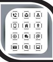 Contact related icon set, Essential Flat Stroke Circular Web Icon Set Phone Contact Location Button, Web icon, contact us icon, address, location, email, phone, Contact information symbols collection vector