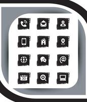 Contact related icon set, Essential Flat Stroke Circular Web Icon Set Phone Contact Location Button, Web icon, contact us icon, address, location, email, phone, Contact information symbols collection vector