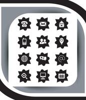 Contact related icon set, Essential Flat Stroke Circular Web Icon Set Phone Contact Location Button, Web icon, contact us icon, address, location, email, phone, Contact information symbols collection vector