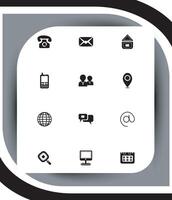 Contact related icon set, Essential Flat Stroke Circular Web Icon Set Phone Contact Location Button, Web icon, contact us icon, address, location, email, phone, Contact information symbols collection vector