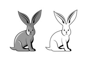 Jackrabbit Character Design Illustration vector