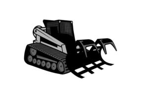 Skid Steer Grapple Design Illustration vector