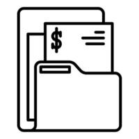 folder and document, bookkeeping and business icon vector