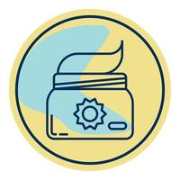 bloqueador solar crema icono,verano icono vector