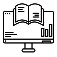 financial book and computer, bookkeeping and business icon vector