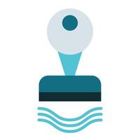 postmark icon, post office equipment icon vector