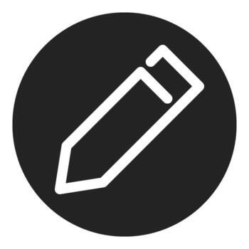 escribir mensaje, sencillo icono calidad interfaz vector