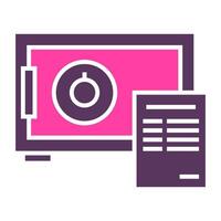 file safe box icon with transparent background vector