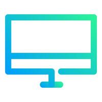 computer monitor, simple icon quality interface vector