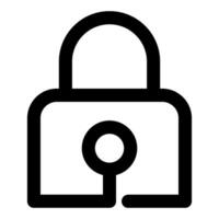 padlock, simple icon quality interface vector