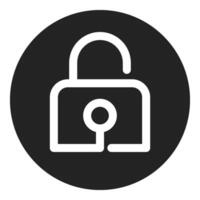 unlock icon, simple icon quality interface vector