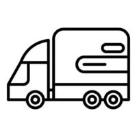 postal expedition car icon, post office equipment icon vector