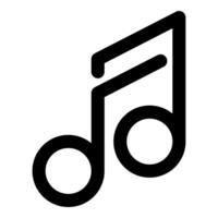 música nota, sencillo icono calidad interfaz vector