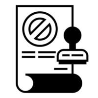 letter and stamp icon on transparent background vector
